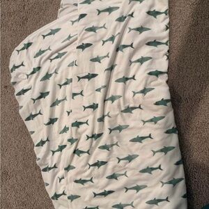 Copper Pearl Shark Print thin baby Blanket. Like new.